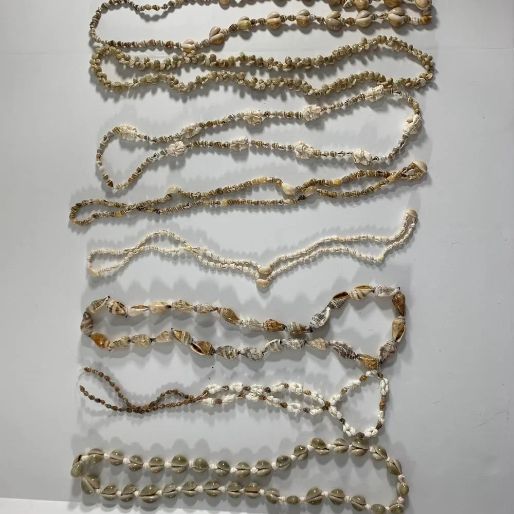 Mixed Lot 8 Shell Necklaces Hawaiian Beach Wedding Boho Wearable Seashells
